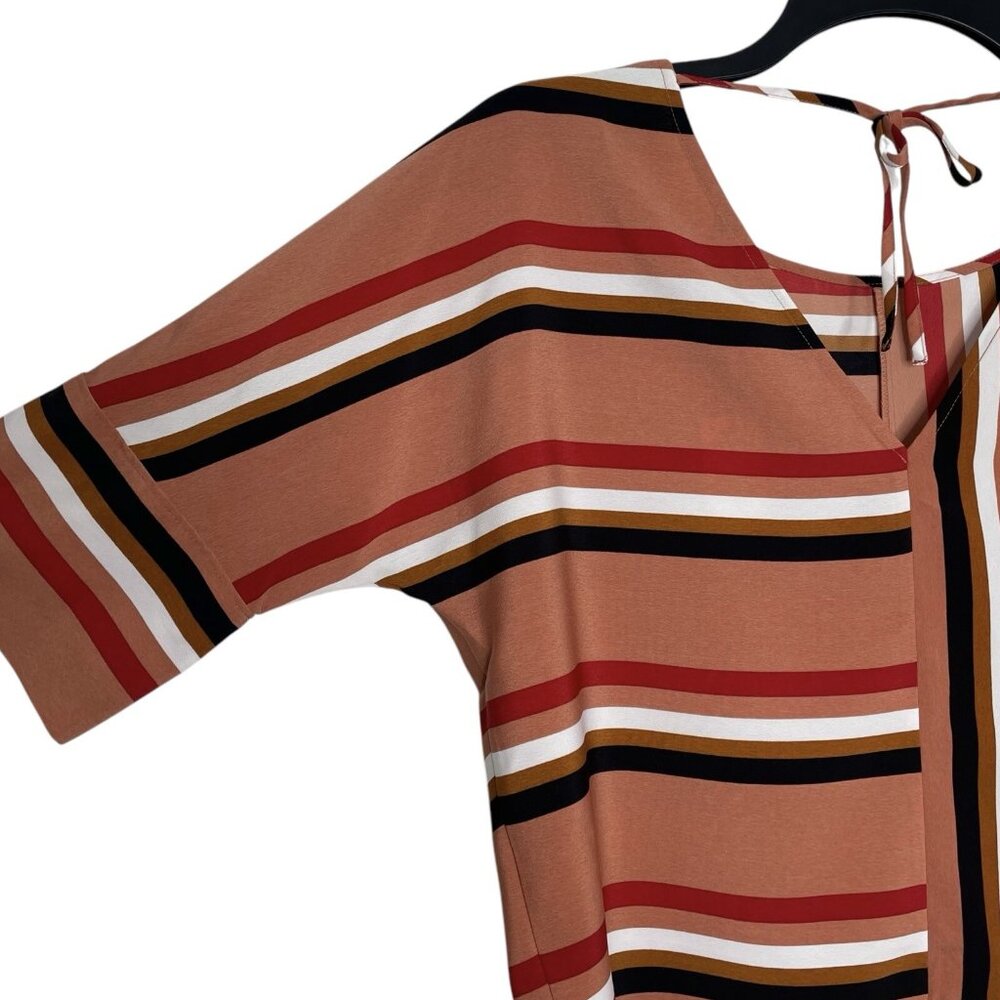 Express Blouse XS Oversized Stripe Dolman Sleeve Round Neck Womens - Picture 4 of 7